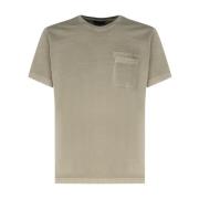 Mørk Beige Crew Neck T-skjorte