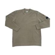 Ribbet Bomull Crewneck Genser