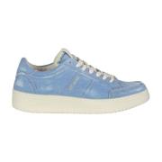 Denim Sneakers med skinn detalj