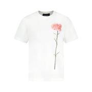 Hvit Carnation Grafisk Jersey T-skjorte