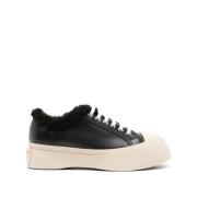 Svarte Sneakers med Shearling Fôr