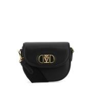 Sort Nappa Crossbody Veske