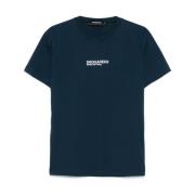 Blå Crew Neck T-skjorter og Polos