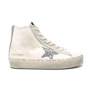 Hvite Avslappede Flate Sneakers Trainers