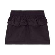 Lomme Svart Elastisk Midje Shorts