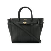 Sort Lær Mini Glidelås Bayswater Tote