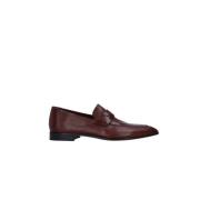 Brun Flat Skinn Loafers