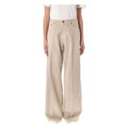 Hazelnut Wide-Leg Jeans