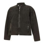 Svart Valentin Biker Denim Jakke