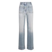 Flared High-rise Jeans med Lommer