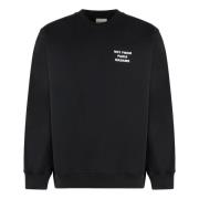 Bomull Crew-Neck Sweatshirt Ribbede Kanter