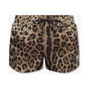 Badeshorts med leopardmønster