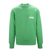 Herre Pullover Sweatshirt med Logo Print