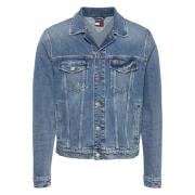 Denim Trucker Jakke Blå Distressed Retro