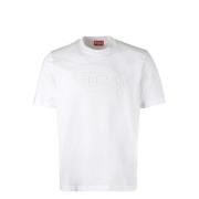 Preget Ovalt Logo Crew-neck T-skjorte