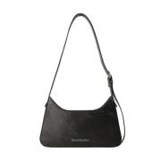 Leather shoulder-bags