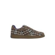 Canvas Low-Top Sneakers med Check Motif