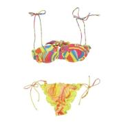 Rynket Bandeau Bikini Sett