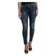 Blå Elegant Stretch Jeans