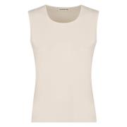 Ribbet Strikket Tank Topp