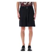 Sorte Plisserte Shorts Hever Garderobe Stil