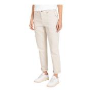 Antikk Hvit Straight-Leg Jeans