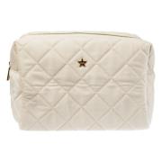 Velvet Square Quilted Make-Up Pung Stor Sand