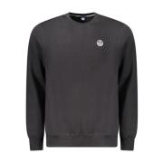 Sort bomull crew neck genser