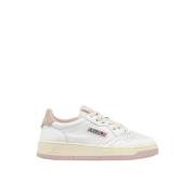 Hvit Rosa Skinn Sneakers