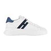 Hvite Skinn Sneakers Memory Foam