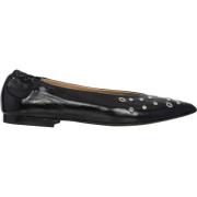 Studded Ballerina Flats - Svart