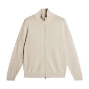 Beige J.Lindeberg Alex Half Zip Knitted Sweater Gensere