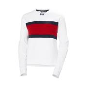 Stripete Crew Sweatshirt - Hvit