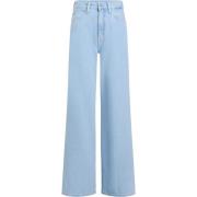 Blå High Rise Wide Leg Jeans