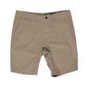 Beige Bermuda Shorts med Elastan