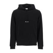 Svart Bomull Hettegenser Sweatshirt Aw23