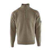 Beige Turtleneck Genser for Menn