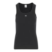 Sort Stretch Bomull Tank Top