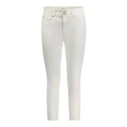 Denim Skinny High Contrast Jeans Hvit