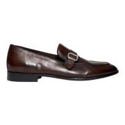 Brun Skinnloafers Stilig Spenne