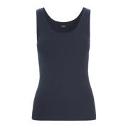 Rib Tank Top Mørk Midnatt