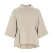 Ivory A-Linje Strikket Bluse