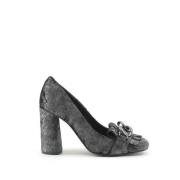 Velvet Chain Pumps Metallic Style