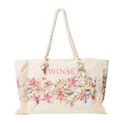 Canvas Shopper Bag med Frynsekant