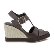 Brun skinnkile sandaler Carla espadril