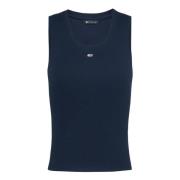 Blå Ermeløs Tank Top