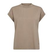 Myk O-Neck Tee Top i Savannah Tan