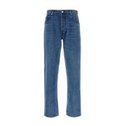 Bomull Denim Jeans Rett Snitt Menn