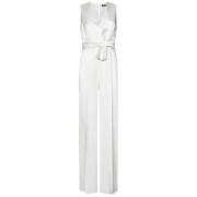 Hvit Jumpsuit med Couture Bue