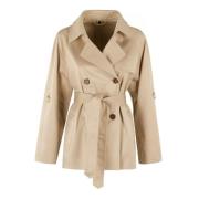 Beige Trench Coat med Vannavstøtende Behandling